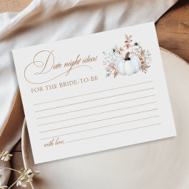 秋ホワイトパンプキンブライダルシャワーデイトナイトアイディア