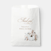 秋ホワイトパンプキンブライダルシャワー フェイバーバッグ (正面)