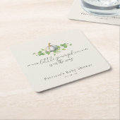 秋ホワイトパンプキンベビーシャワースクエアコースター スクエアペーパーコースター (アングル)