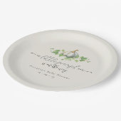 秋ホワイトパンプキンベビーシャワー紙プレート ペーパープレート (アングル)