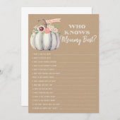 秋ホワイトパンプキンベビー誰がママのゲームを知っ最高のている メニュー (正面/裏面)