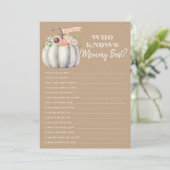 秋ホワイトパンプキンベビー誰がママのゲームを知っ最高のている メニュー (スタンド正面)