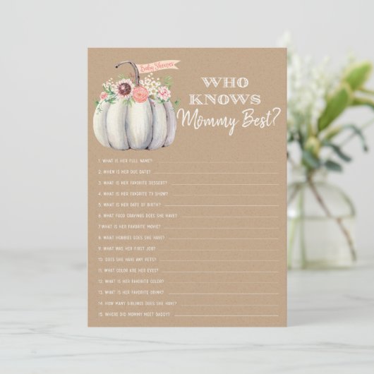 秋ホワイトパンプキンベビー誰がママのゲームを知っ最高のている メニュー (スタンド正面)