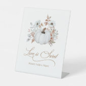 秋ホワイトパンプキンラブは甘い 台座サイン (正面)