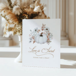 秋ホワイトパンプキンラブは甘い 台座サイン