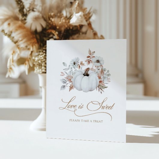 秋ホワイトパンプキンラブは甘い 台座サイン