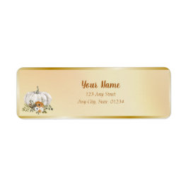 秋ホワイトラストパンプキ結婚ン ラベル