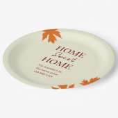 秋ホームスイートホームオープンハウス引っ越し祝いパーティー ペーパープレート (アングル)