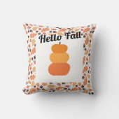 秋ホームデコールとカボチャと紅葉 クッション (正面)