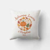 秋ホームデコールとカボチャと紅葉 クッション (裏面)