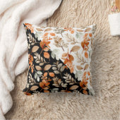 秋ホームデコールフラワーズインオータムカラーズトゥートーン クッション (ブランケット)