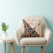 秋ホームデコールフラワーズインオータムカラーズトゥートーン クッション (椅子)