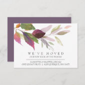 秋ホームムービングアナウンスメントウォーターカラー植物学 (正面/裏面)