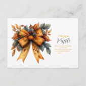 秋ボウガールベイビーシャワーラッフルおむつ エンクロージャーカード (正面)