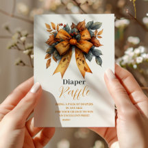 秋ボウガールベイビーシャワーラッフルおむつ