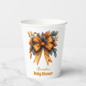 秋ボウガールベビーシャワー 紙コップ (裏面)