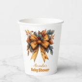 秋ボウガールベビーシャワー 紙コップ (正面)