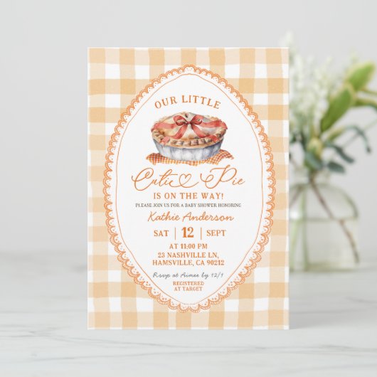 秋ボウコケットパイベイビーシャワー 招待状 (スタンド正面)