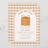 秋ボウパンケーキベビーシャワーブランチ 招待状 (正面/裏面)