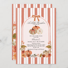 秋ボウボホパンプキンバビシャワー 招待状