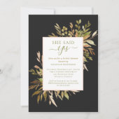 秋ボタニカルグリーンブライダルシャワー 招待状 (正面)