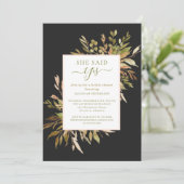 秋ボタニカルグリーンブライダルシャワー 招待状 (スタンド正面)