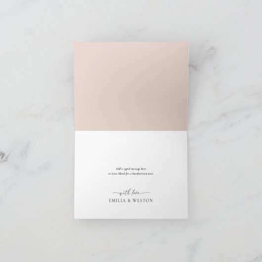 秋ボヘミアン秋の結婚式サンキューノーテカード サンキューカード (内部)