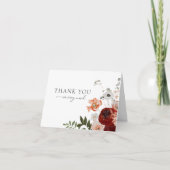 秋ボヘミアン秋の結婚式サンキューノーテカード サンキューカード (正面)