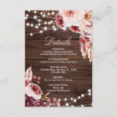 秋ボヘミアン素朴バラウッド結婚ズ詳細 エンクロージャーカード (正面)