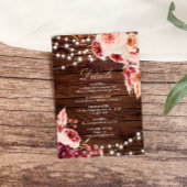 秋ボヘミアン素朴バラウッド結婚ズ詳細 エンクロージャーカード