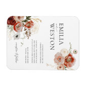 秋ボヘミア秋の結婚式招待状磁石 マグネット (横)