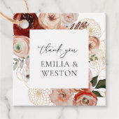 秋ボヘミア結婚式の引き出物ラベル フェイバータグ (正面)