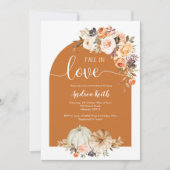 秋ボホアーチカボチャは恋のオレンジ色の秋を燃やした 招待状 (正面)