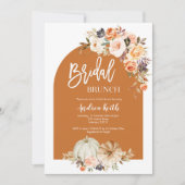 秋ボホアーチカボチャ焼きオレンジブライダルブランチ 招待状 (正面)