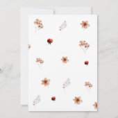 秋ボホウィドルフラワーベビーシャワー招待状 招待状 (裏面)