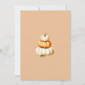 秋ボホウォーターの色ベビーシャワーありがとう サンキューカード (裏面)