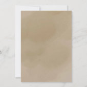 秋ボホオアディアガールウッドランドベビーシャワー 招待状 (裏面)