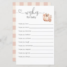 秋ボホカンプキンベビーシャワーの願いベビー