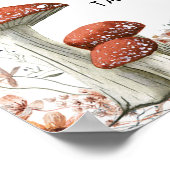 秋ボホキノコフローラベビーは甘いサイン ポスター (角)