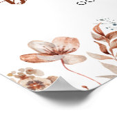 秋ボホキノコフローラベビーシャワー歓迎サイン ポスター (角)