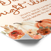 秋ボホテラコッタパンプキンデイトナイトアイディアサイン ポスター (角)