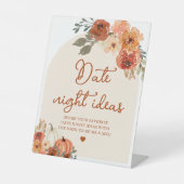 秋ボホテラコッタパンプキンデイトナイトアイディアサイン 台座サイン (正面)