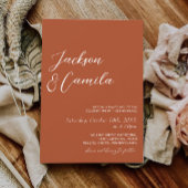 秋ボホテラコッタフォト結婚ズ 招待状