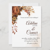 秋ボホテラコッタ結婚式招待状 招待状 (正面)
