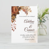 秋ボホテラコッタ結婚式招待状 招待状 (スタンド正面)