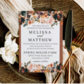 秋ボホテラコッタ結婚式招待状 招待状