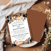 秋ボホテラコッタ結婚式招待状 招待状