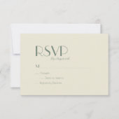 秋ボホデコ |クリームウェディングRSVPカード 出欠カード (正面)