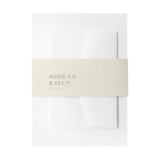 秋ボホデコ |クリーム結婚ズ 招待状ベリーバンド (正面例)