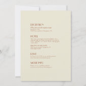 秋ボホデコ | Rust All 結婚 In One's 招待状 (裏面)